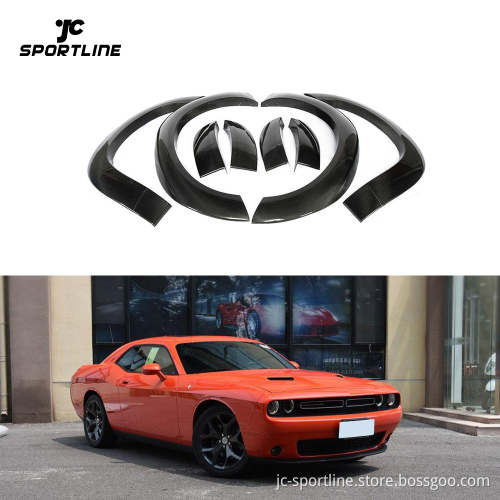 Carbon Fiber Wheel Arch Fender Flares for Dodge Challenger GT/SXT Plus (2015-2019)